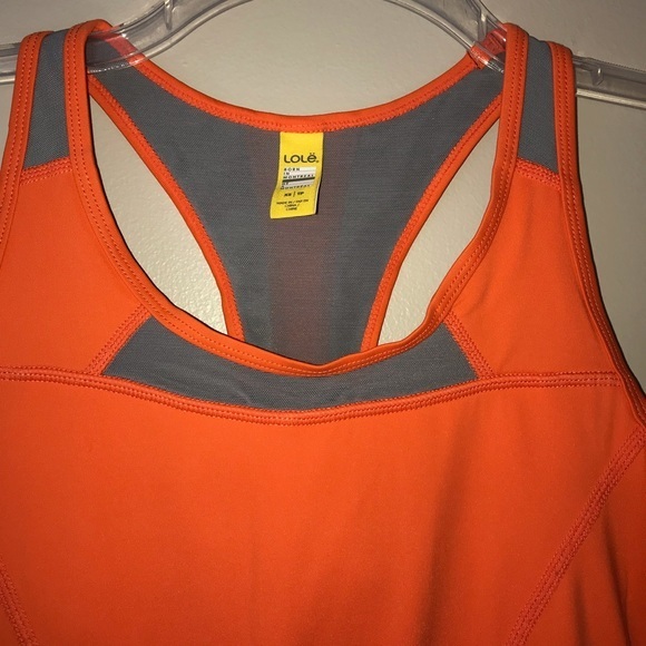 Lolë Racerback Workout Tank w Shelf Bra Sz XS EUC - Picture 2 of 6